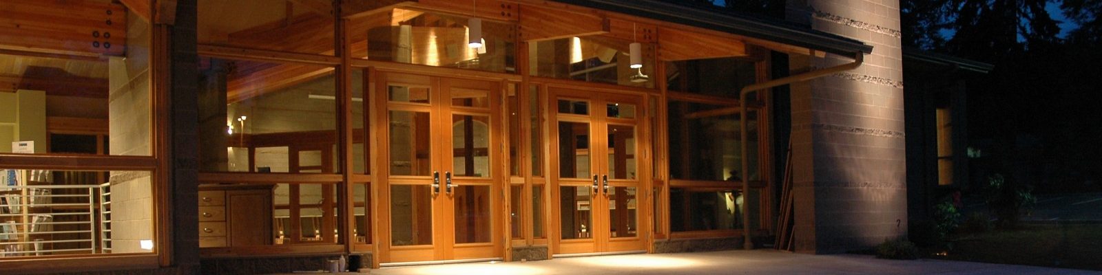 Church Building Front Entrance with no people.